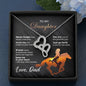 Father to Daughter (Horse Girl) - Bonded Hearts Necklace
