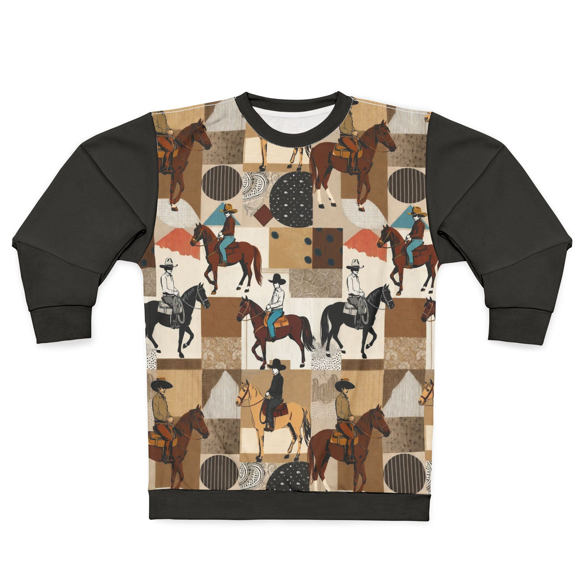 Casual Patchwork Sweater - Rider&#39;s Spirit