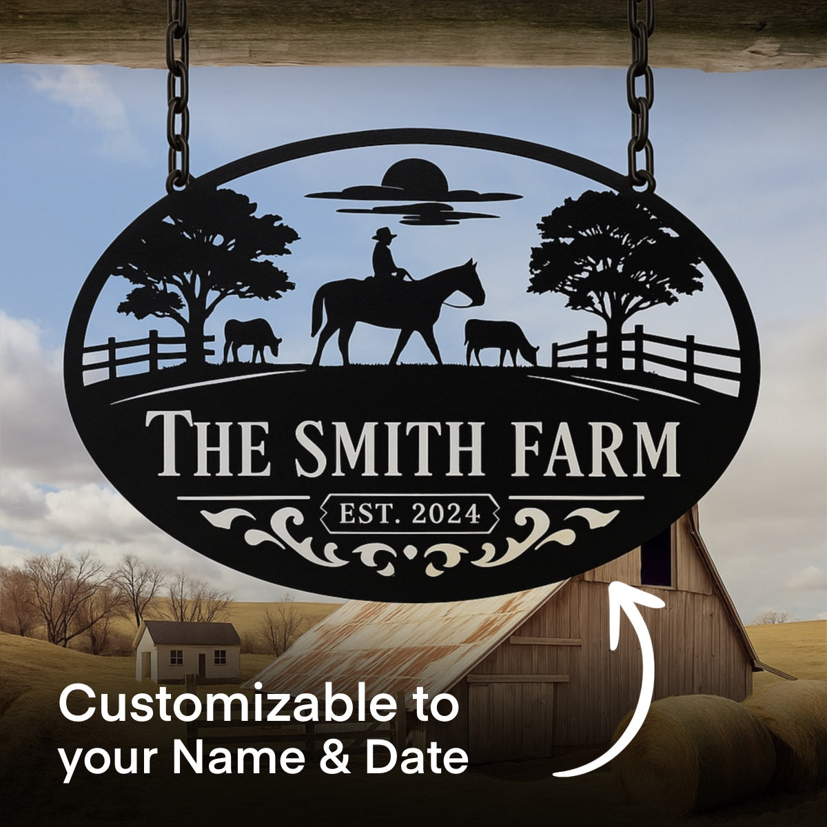 Custom Horse Ranch Metal Sign