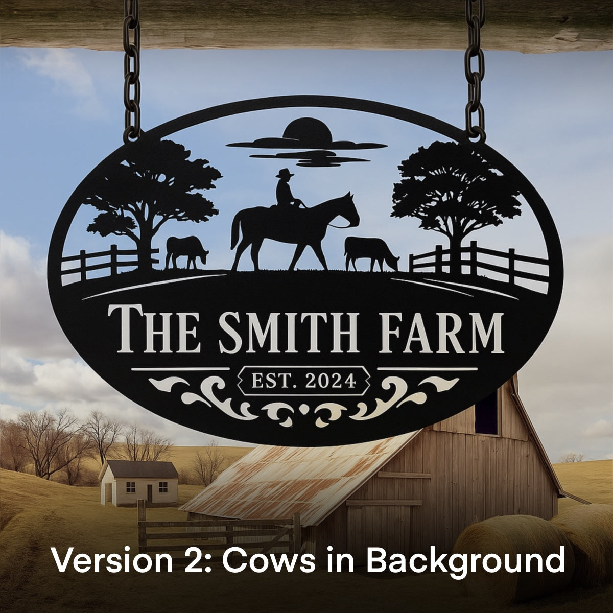 Custom Horse Ranch Metal Sign