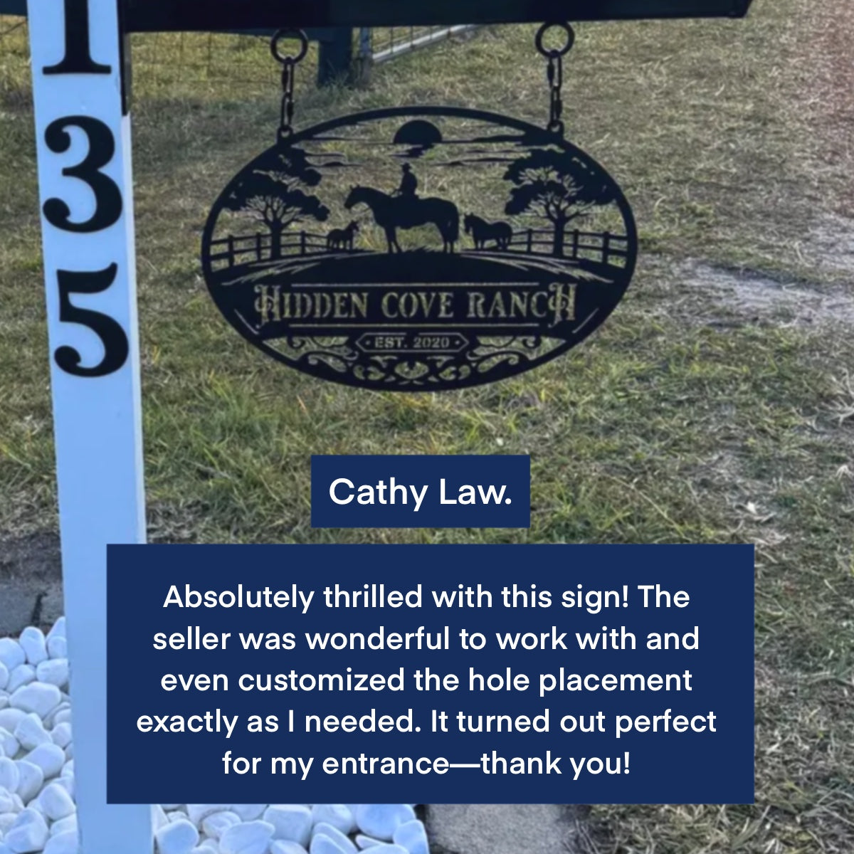Custom Horse Ranch Metal Sign