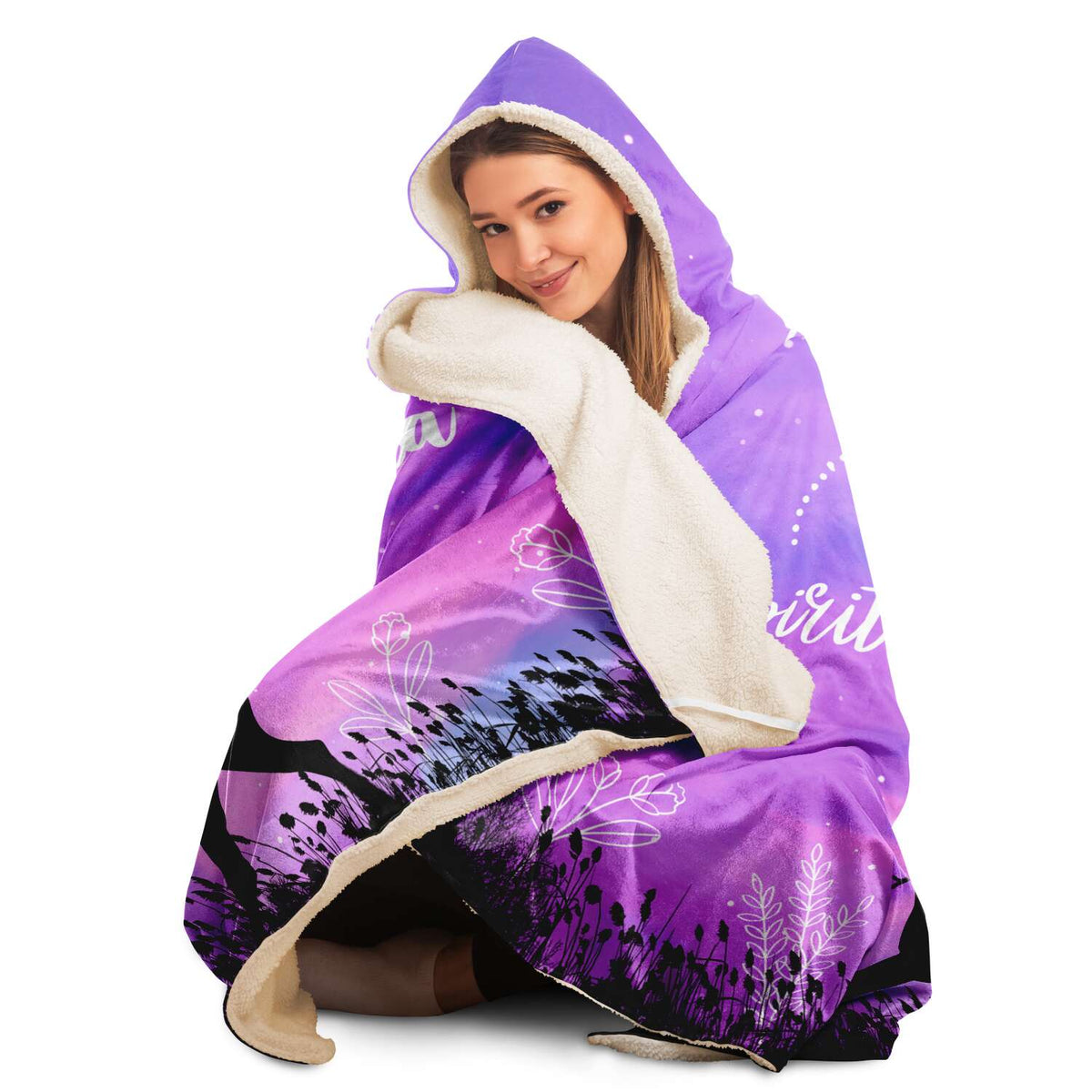 Blessed Equestrian - Custom Names Hooded Blanket