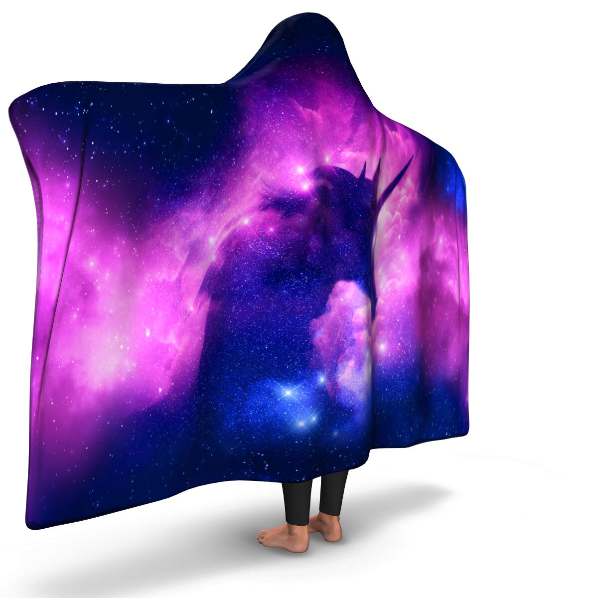 Unicorns of Galaxy - Hooded Blanket