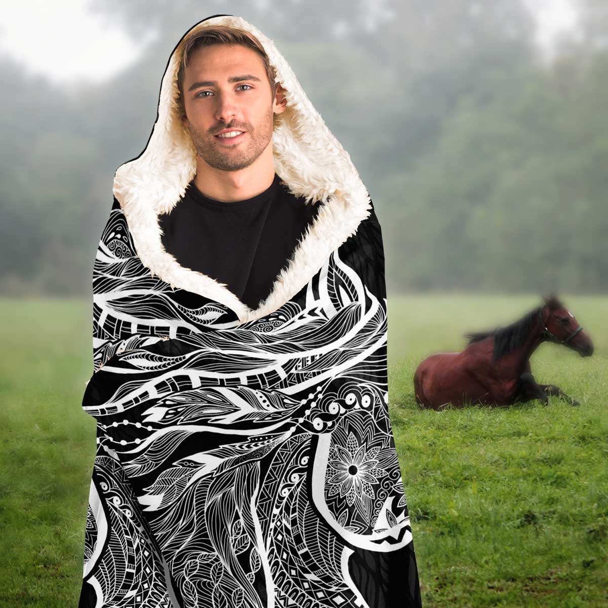 Wild Hearts Loving Souls Hooded Blanket