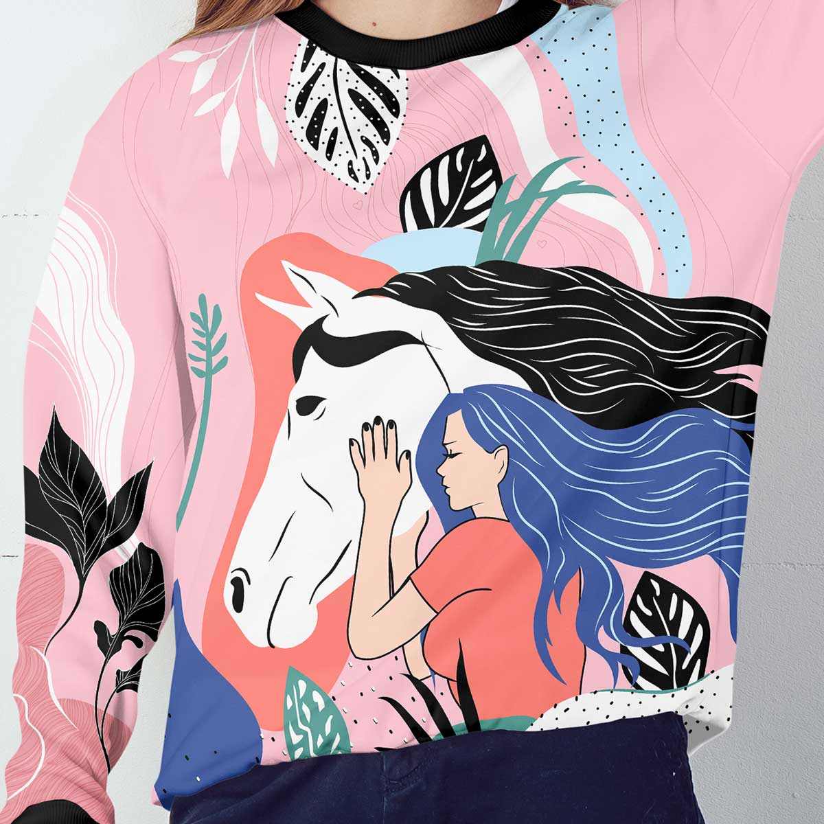 A Girl and Her Horse - Floral Dream Sweatshirt