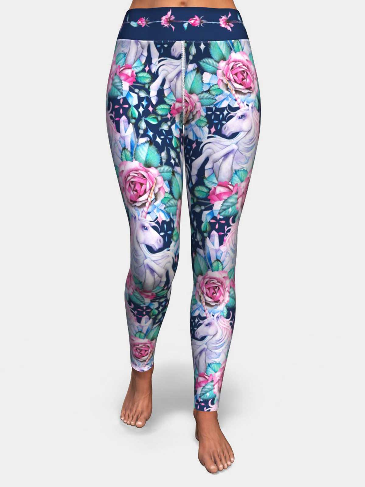 Unicorn of Roses - Yoga Leggings