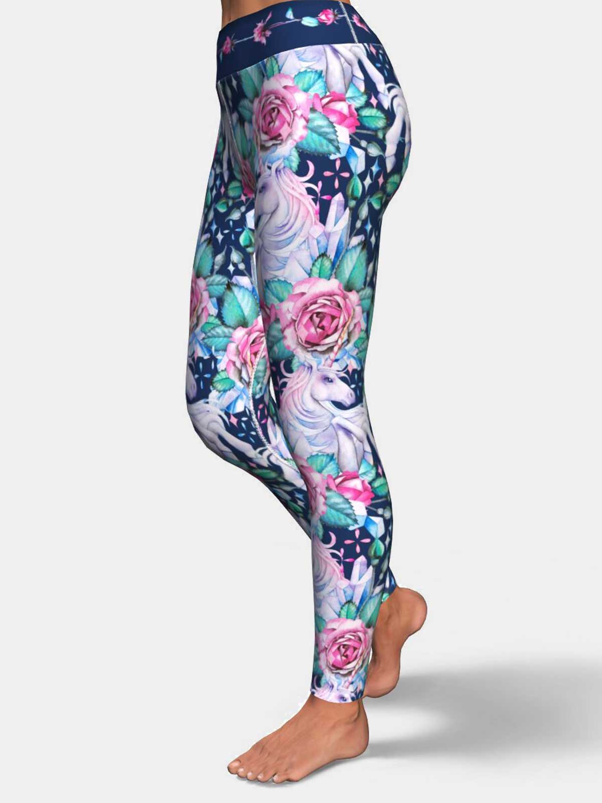 Unicorn of Roses - Yoga Leggings