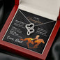 Father to Daughter (Horse Girl) - Bonded Hearts Necklace