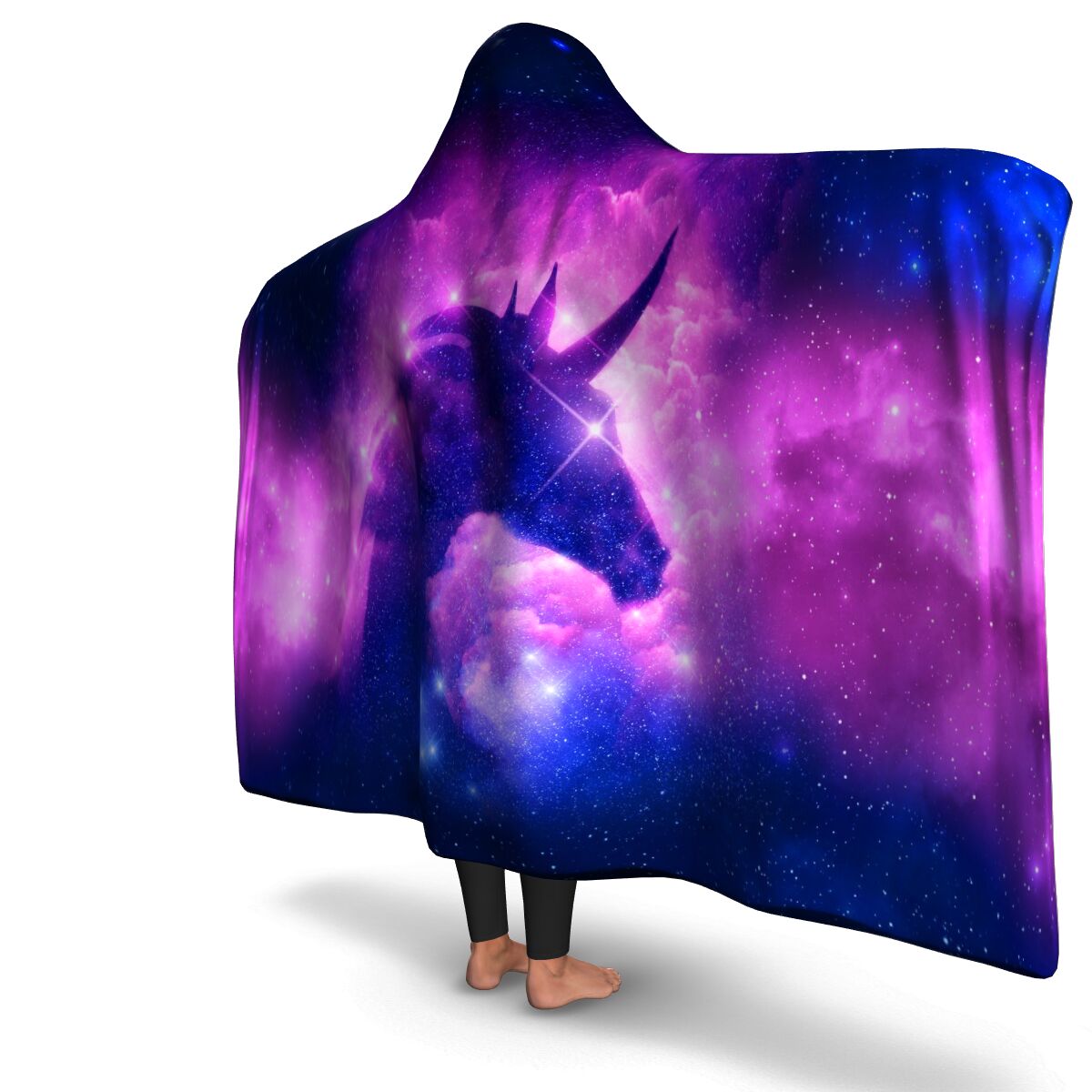 Unicorns of Galaxy - Hooded Blanket